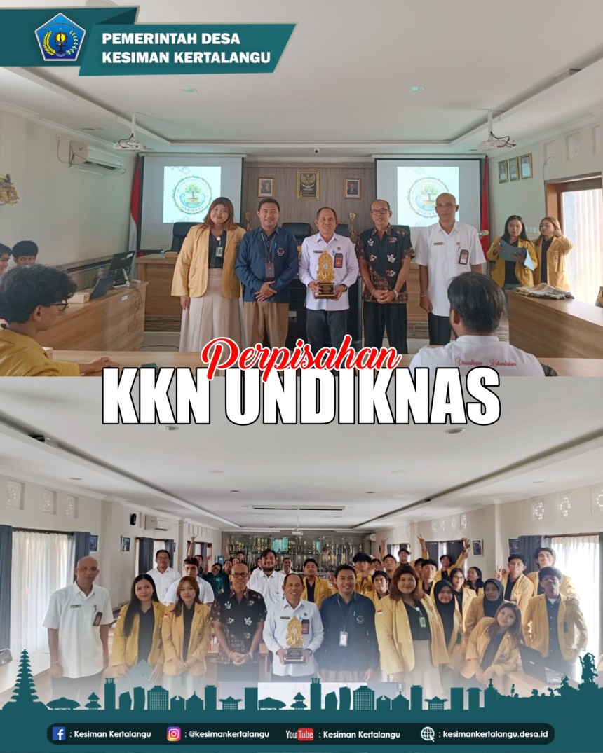 perpisahan mahasiswa KKN Universitas Pendidikan Nasional (Undiknas)