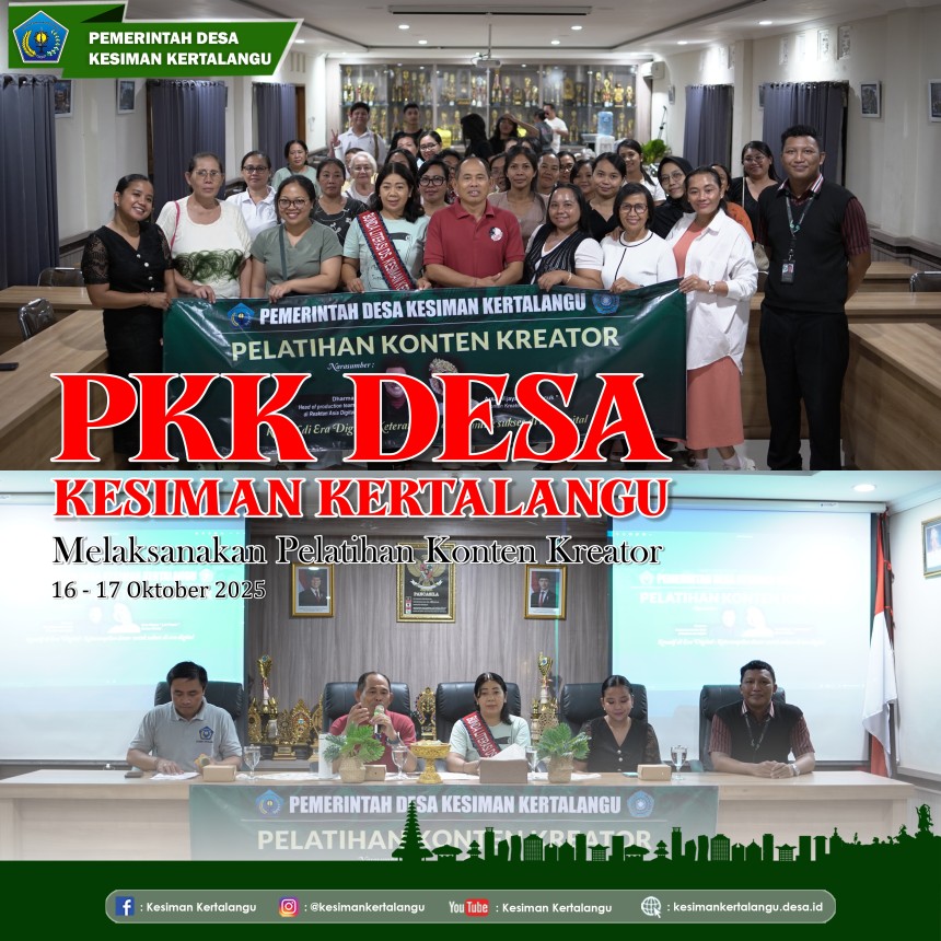 PKK Desa Kesiman Kertalangu Cetak Kader Digital: Pelatihan Konten Kreator Dorong Promosi Potensi Desa