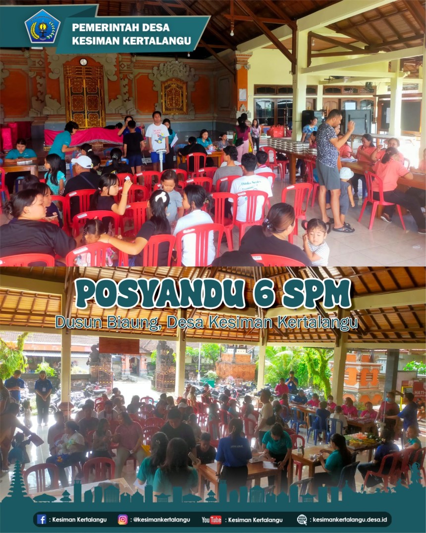 Posyandu 6 SPM di Dusun Biaung, Desa Kesiman Kertalangu