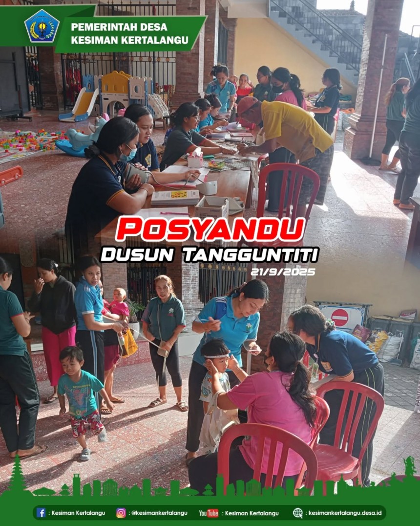 Posyandu Balita dan Lansia di Dusun Tangguntiti, Desa Kesiman Kertalangu