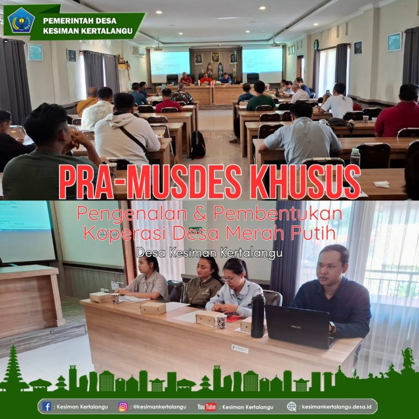 Pra-Musdes Khusus: Pengenalan & Pembentukan Koperasi Desa "Merah Putih"