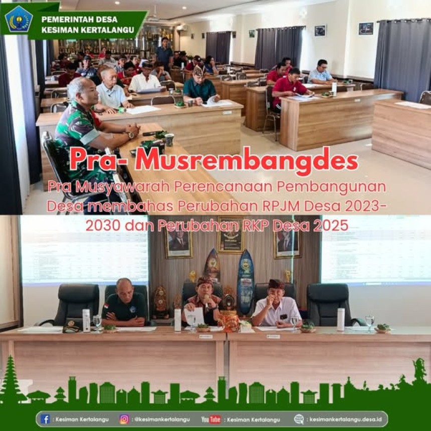Pra-Musrenbang Desa Kesiman Kertalangu: Bahas Perubahan RPJMDes dan RKPDes