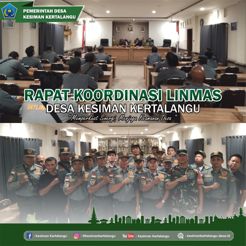 Rapat Koordinasi Linmas Desa Kesiman Kertalangu