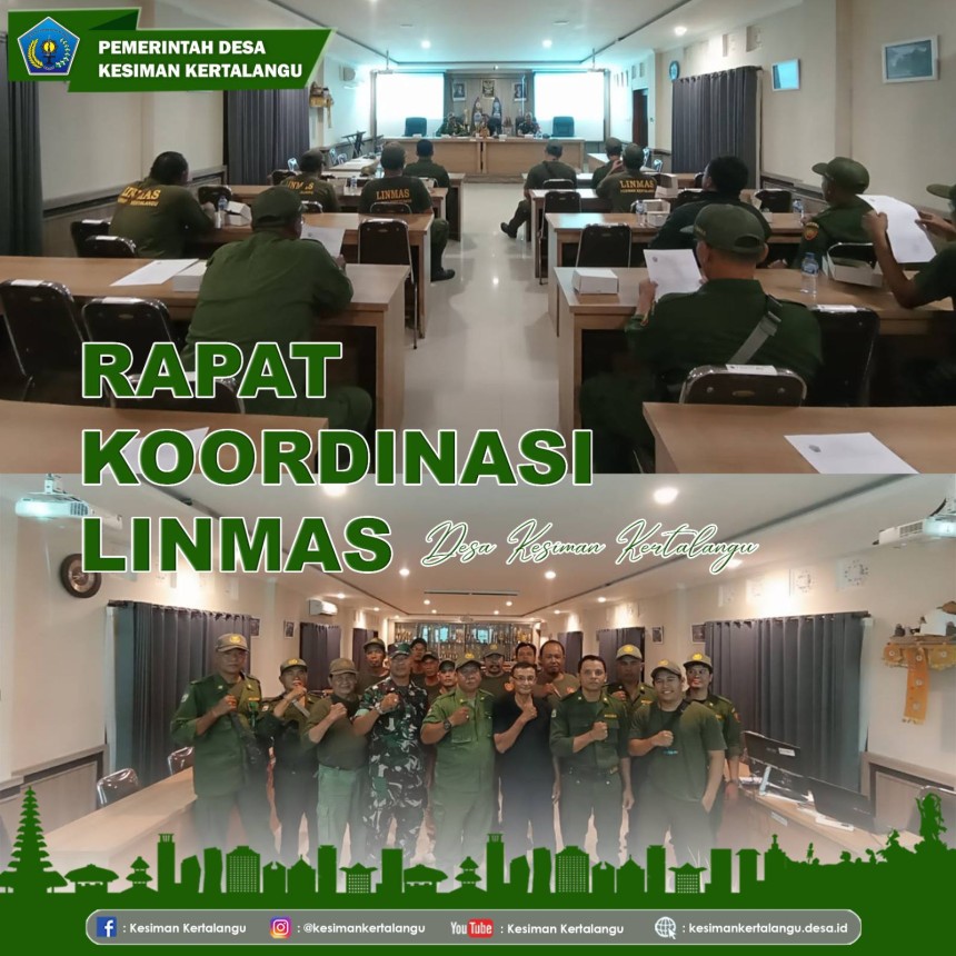 Rapat Koordinasi Linmas Desa Kesiman Kertalangu