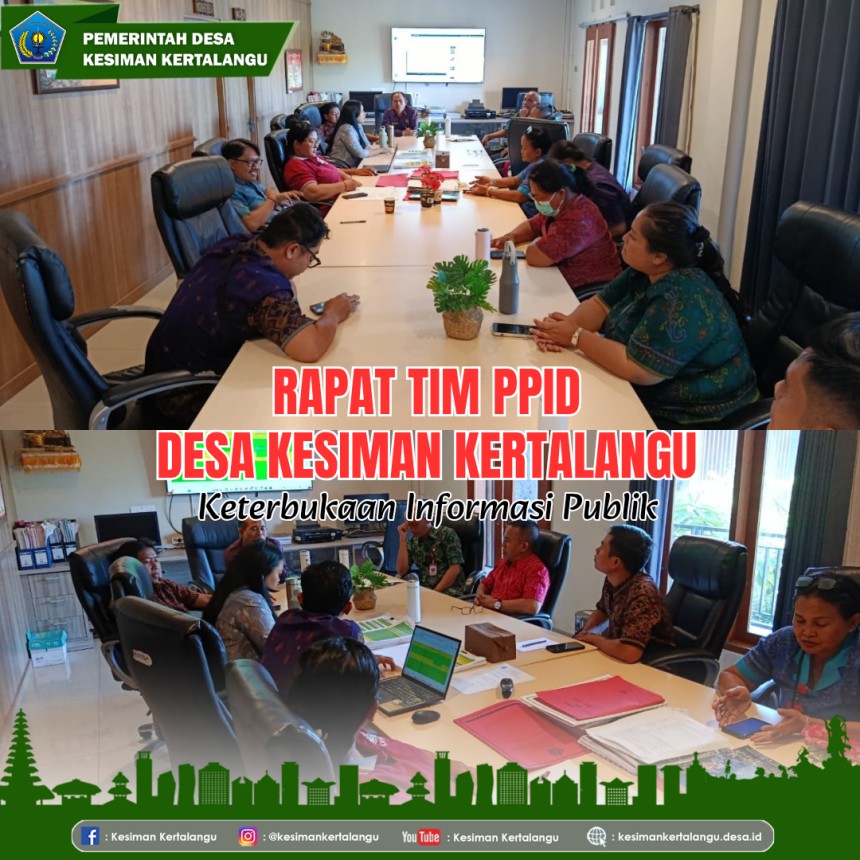 Rapat Tim PPID Desa Kesiman Kertalangu Keterbukaan Informasi Publik