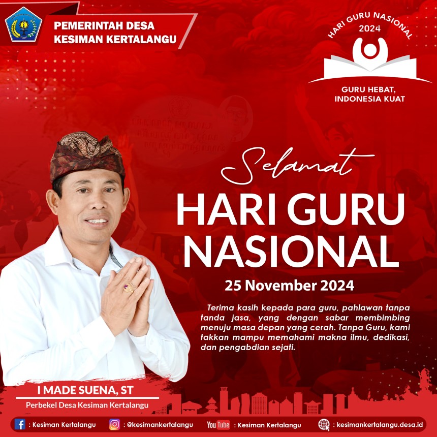 Selamat Hari Guru Nasional 2024