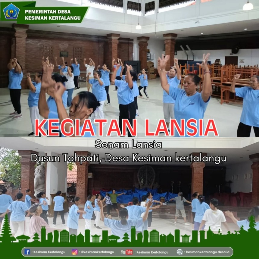 Senam Sore Lansia di Dusun Tohpati