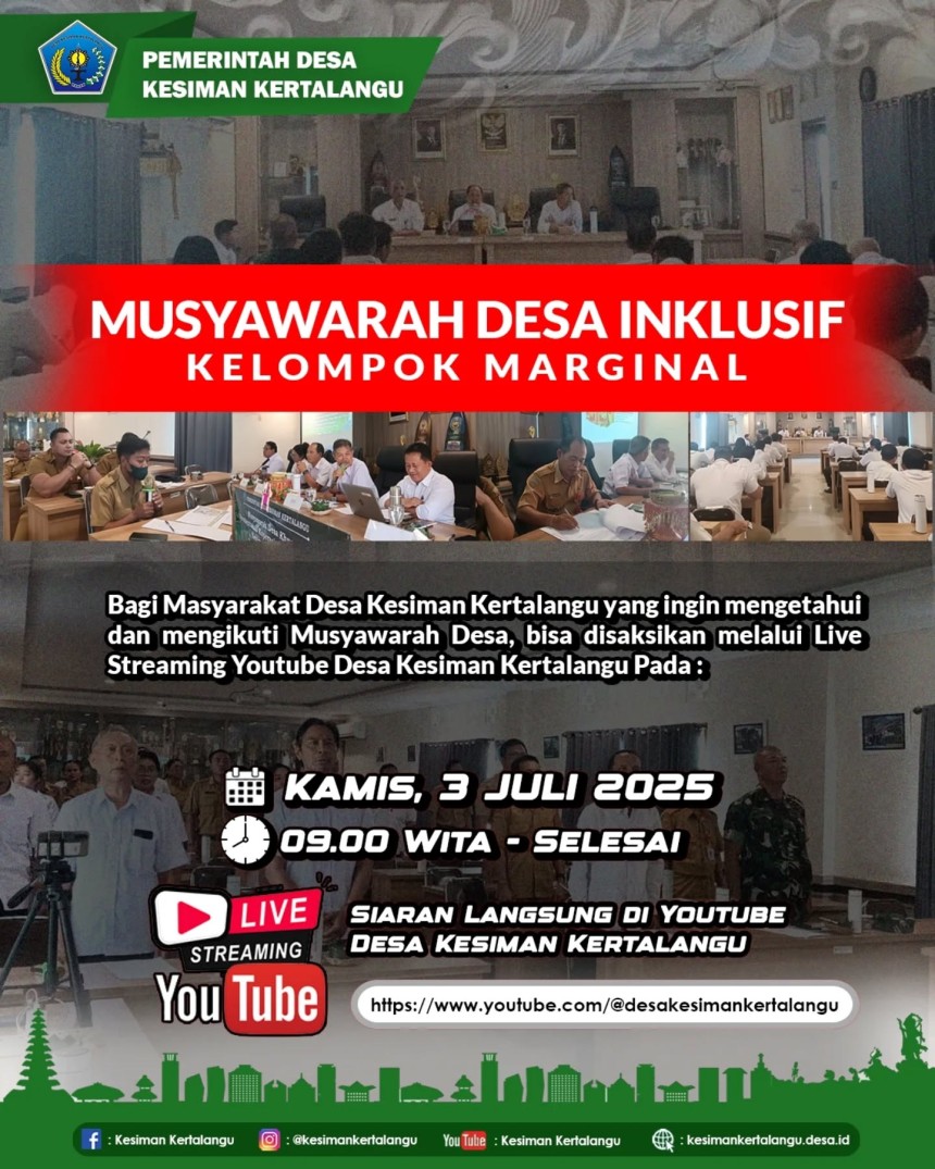 Siaran Langsung Di Youtube Desa Kesiman Kertalangu