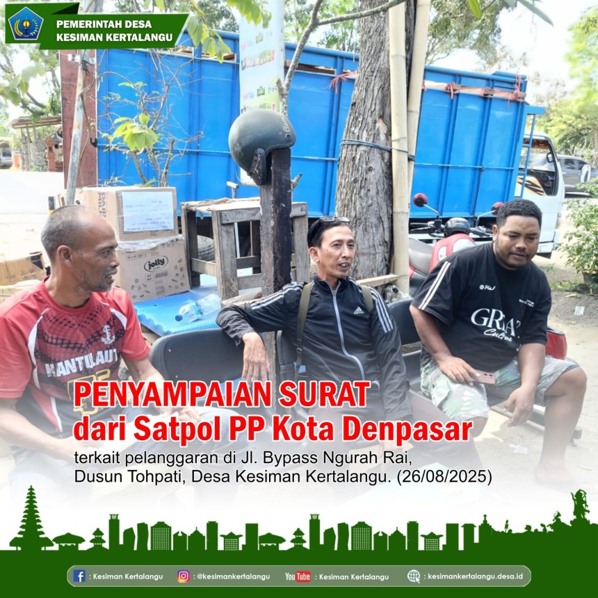 Sosialisasi Surat Satpol PP Kota Denpasar di Dusun Tohpati