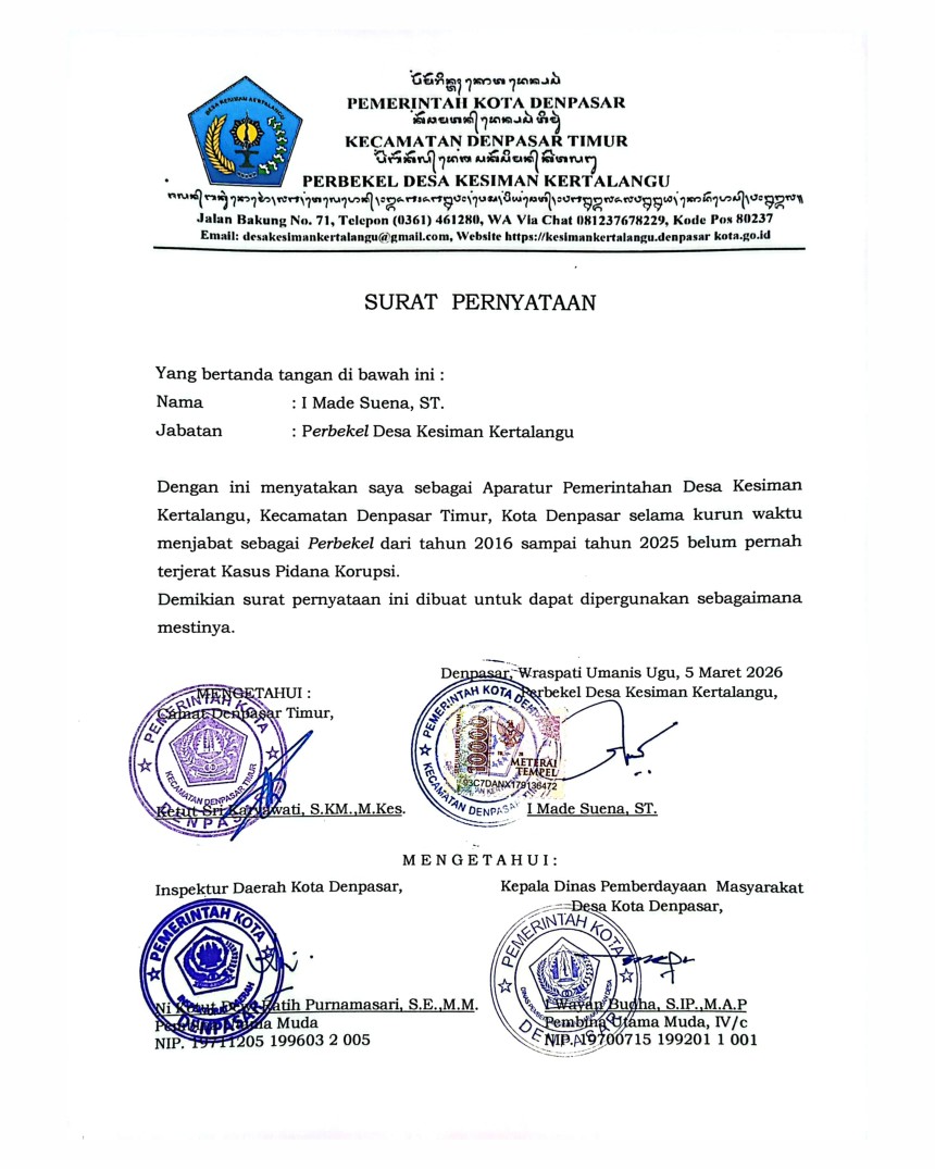 SURAT PERNYATAAN