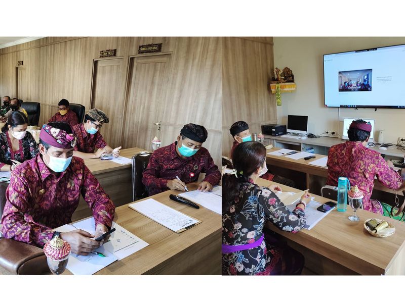 Tanya Jawab Virtual Lomba Desa 2021 oleh Tim Penilai Provinsi Bali