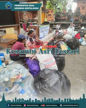 Bank Sampah “Kesambi Asri Lestari” di Dusun Kesambi