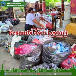 Bank Sampah Kesambi Asri Lestari di Dusun Kesambi