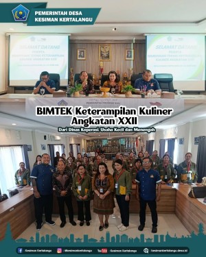 BIMTEK KETERAMPILAN KULINER ANGKATAN XXII DI DESA KESIMAN KERTALANGU