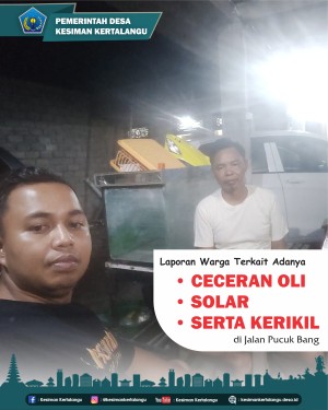 Ceceran Oli, Solar, serta Kerikil di Jalan Pucuk Bang