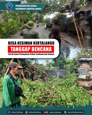 Desa Kesiman Kertalangu Tanggap Bencana Pohon Tumbang