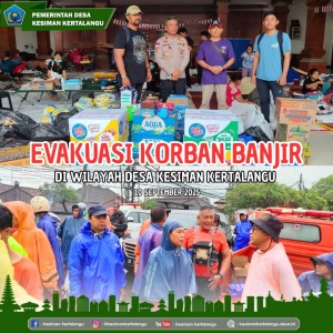 Evakuasi Korban Banjir di Wilayah Desa Kesiman Kertalangu