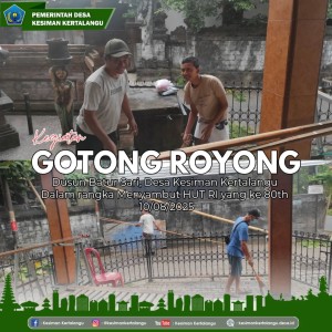 Gotong Royong Dusun Batur Sari Sambut HUT RI ke-80