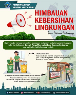 HIMBAUAN KEBERSIHAN LINGKUNGAN