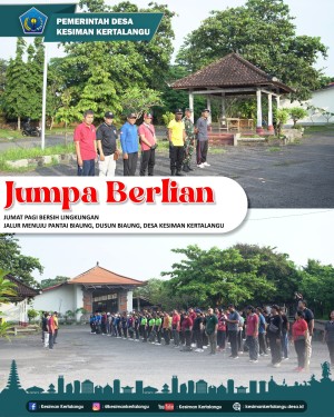 Jumpa Berlian (Jumat Pagi Bersih Lingkungan) di sepanjang jalan menuju Pantai Biaung, Dusun Biaung, Desa Kesiman Kertalangu.