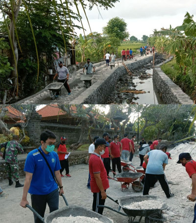 Kegiatan JUMPA BERLIAN dirangkaikan dengan kegiatan pra-TMMD ke-109 KODIM 1611 bersama TNI dan Mahasiswa KKN Universitas Udayana dan Warmadewa