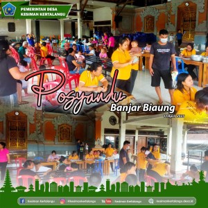 Kegiatan Posyandu di Dusun/Banjar Biaung