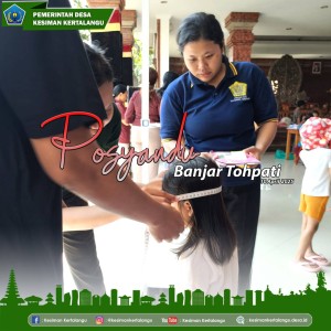 Kegiatan Posyandu di Dusun/Banjar Tohpati.