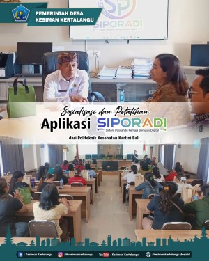 kegiatan Sosialisasi dan Pelatihan Aplikasi SIPORADI (Sistem Posyandu Remaja Berbasis Digital).