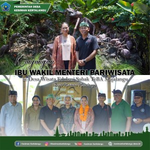 Kunjungan Ibu Wakil Menteri Pariwisata ke Wisata Edukasi Subak TeBA Majalangu