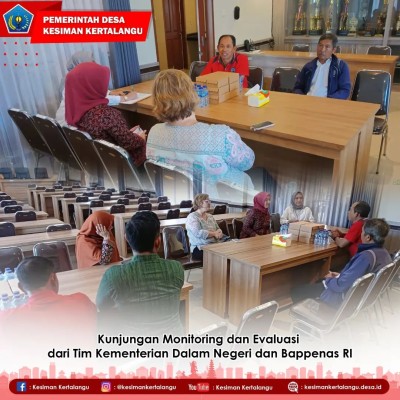 Kunjungan MONEV dari Kementerian Dalam Negeri & BAPPENAS RI