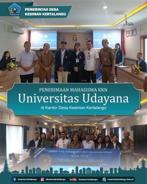 Menerima mahasiswa Kuliah Kerja Nyata (KKN) Universitas Udayana