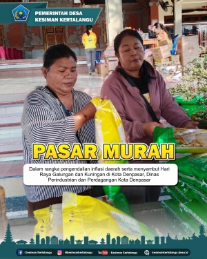 Pasar Murah Hadir di Dusun Biaung