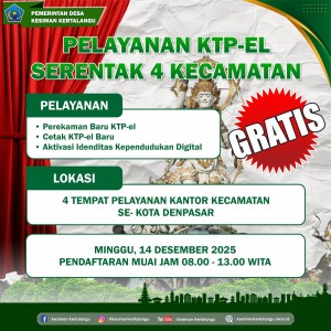 PELAYANAN KTP-el SERENTAK DI 4 KECAMATAN