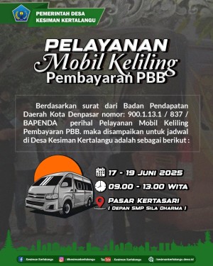 PELAYANAN MOBIL KELILING PEMBAYARAN PBB