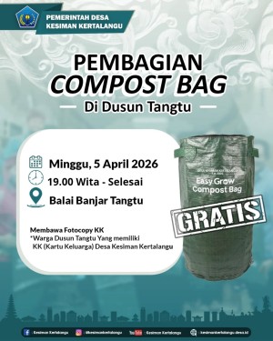 PEMBAGIAN COMPOST BAG GRATIS DI DUSUN TANGTU