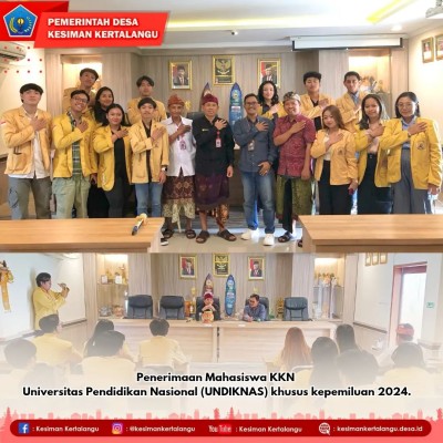 Penerimaan Mahasiswa KKN Universitas Pendidikan Nasional (UNDIKNAS)