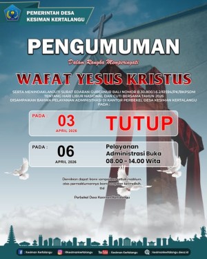 Pengumuman Dalam memperingati Wafat Yesus Kristus