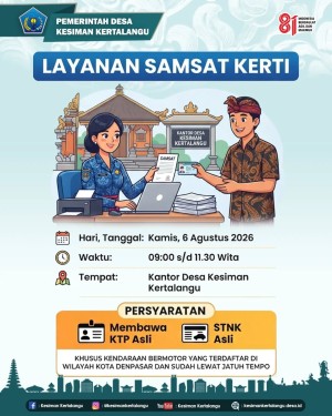 PENGUMUMAN LAYANAN SAMSAT KERTI