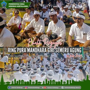 PKK Desa Kesiman Kertalangu Melaksanakan Bhakti Penganyar ke Pura Mandhara Giri Semeru Agung, Lumajang.