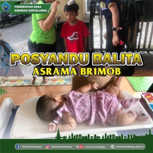 Posyandu Balita di Asrama Brimob Desa Kesiman Kertalangu