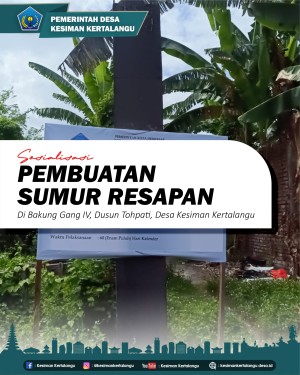 Sosialisasi Pembuatan Sumur Resapan di Bakung Gang IV