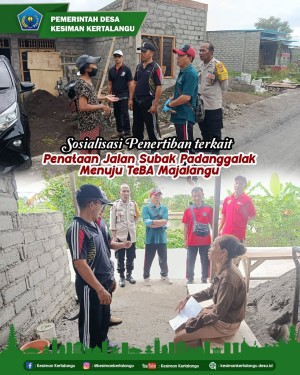 Sosialisasi Penertiban terkait Penataan Jalan Subak Padanggalak menuju TeBA Majalangu