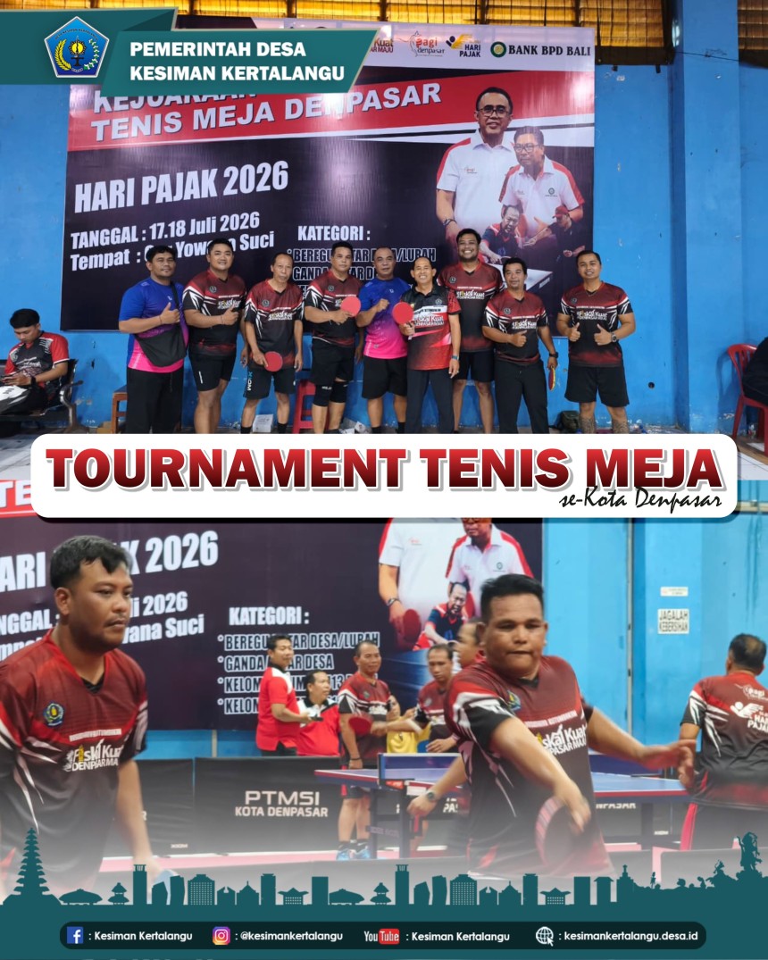 Turnamen Tenis Meja dalam Rangka Hari Pajak Tahun 2026